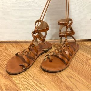Light used American Eagle lace up heeled sandals